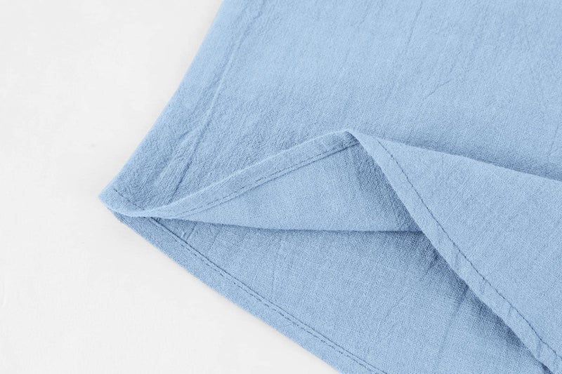 Ryannology Mens Linen Shirts Henley 3/4 Sleeve Casual Cotton T-Shirt Regular-Fit Lightweight Beach Yoga Tunic Tops - Image 5